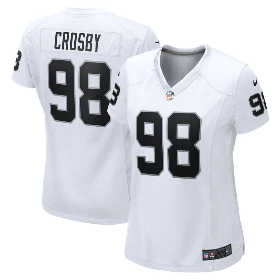Women's Las Vegas Raiders Maxx Crosby Nike White Game Jersey