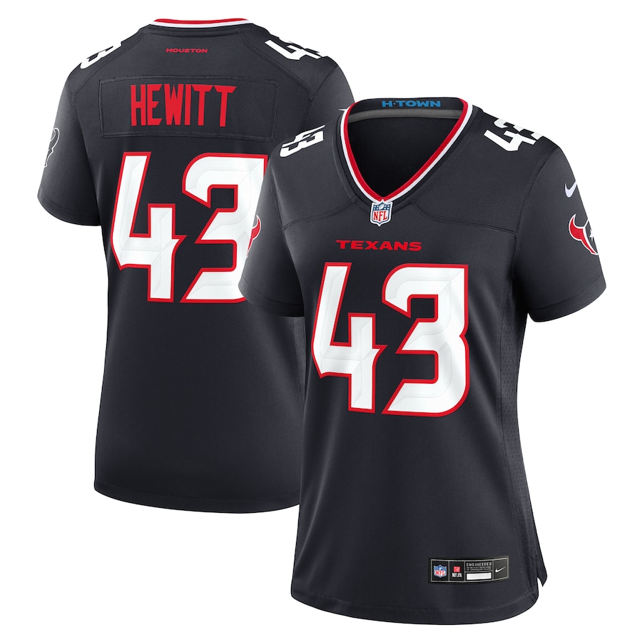 Women's Houston Texans Neville Hewitt Nike Navy Team Game Jersey