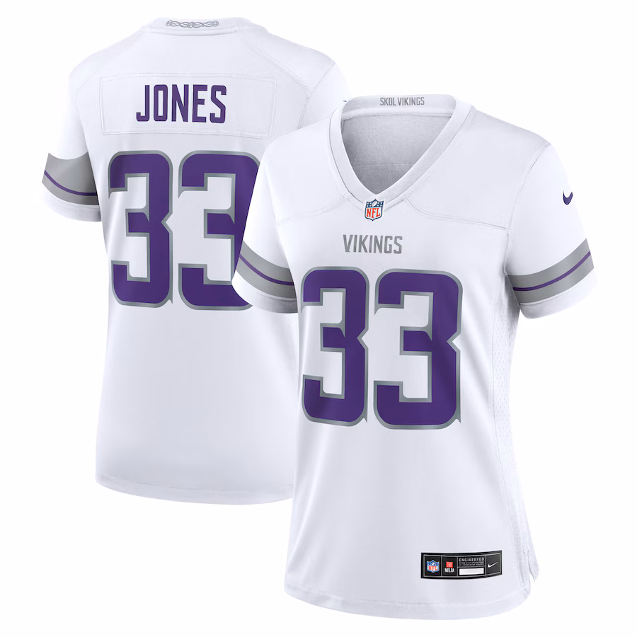 Women's Minnesota Vikings Aaron Jones Nike White Alternate Game Player Jersey