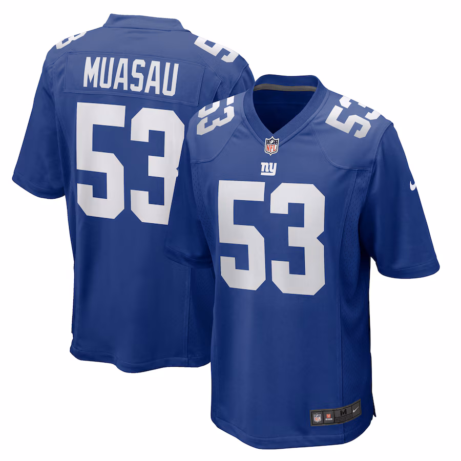Men's New York Giants Darius Muasau Nike Royal Team Game Jersey