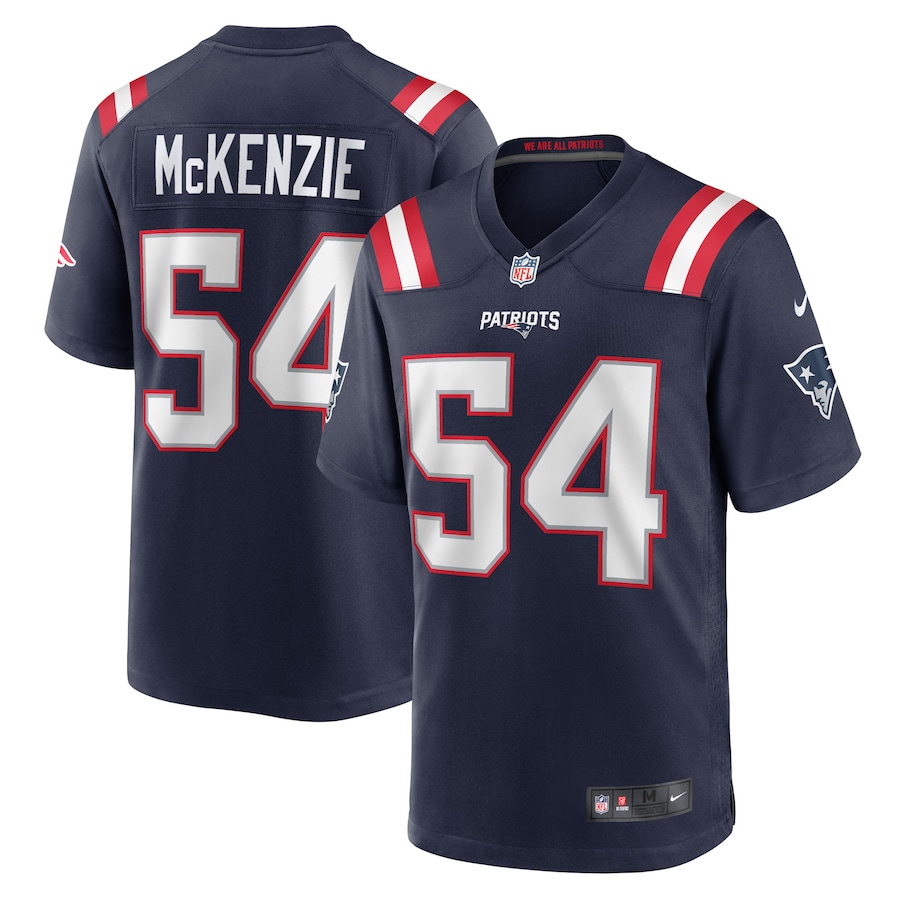 Men's New England Patriots Jalen McKenzie Nike Navy Team Game Jersey
