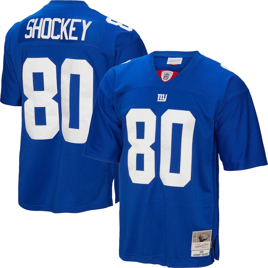 Men's New York Giants Jeremy Shockey Mitchell & Ness Royal Legacy Replica Jersey
