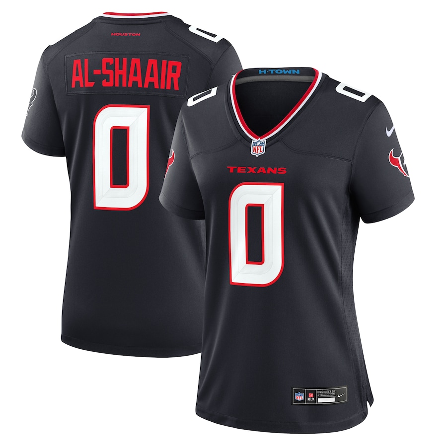 Women's Houston Texans Azeez Al-Shaair Nike Navy Team Game Jersey