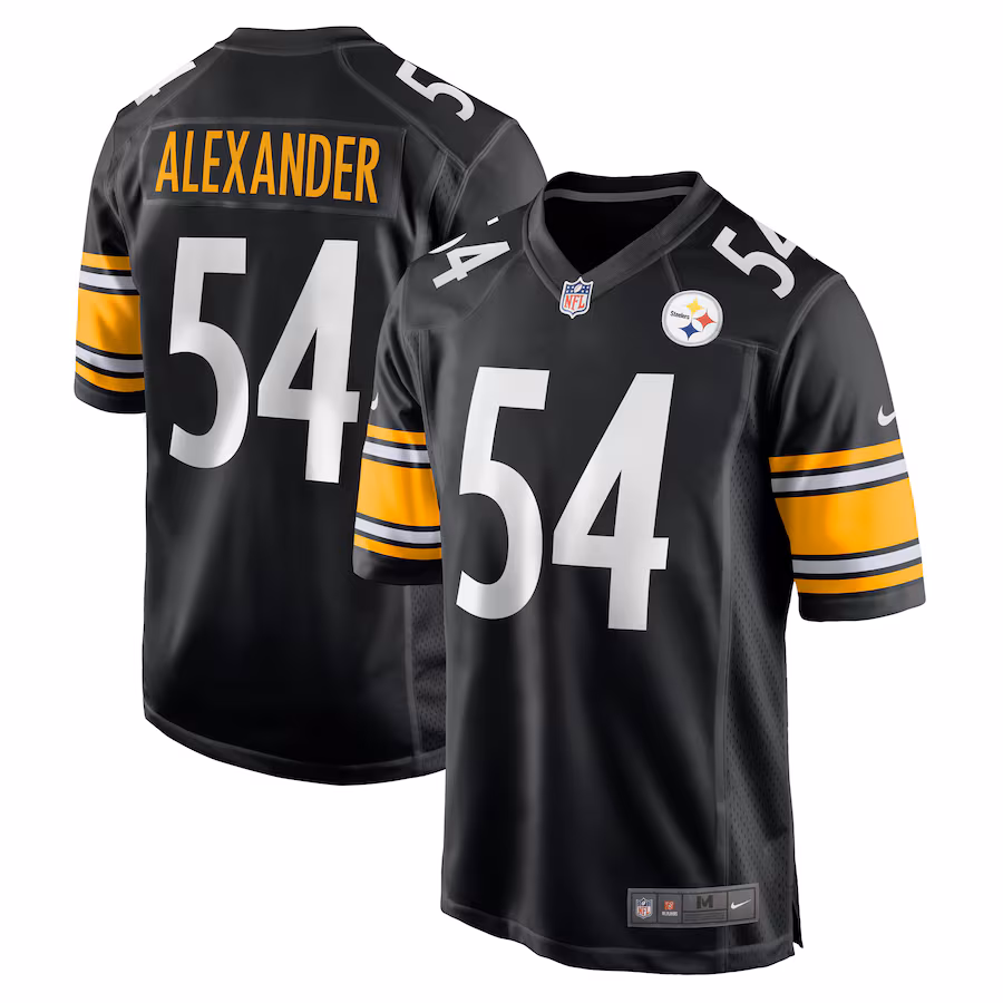 Men's Pittsburgh Steelers Kwon Alexander Nike Black Game Jersey