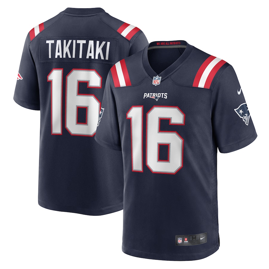 Men's New England Patriots Sione Takitaki Nike Navy Game Jersey