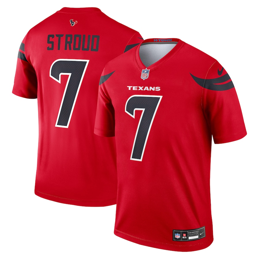 Men's Houston Texans C.J. Stroud Nike Red Alternate Legend Player Performance Top