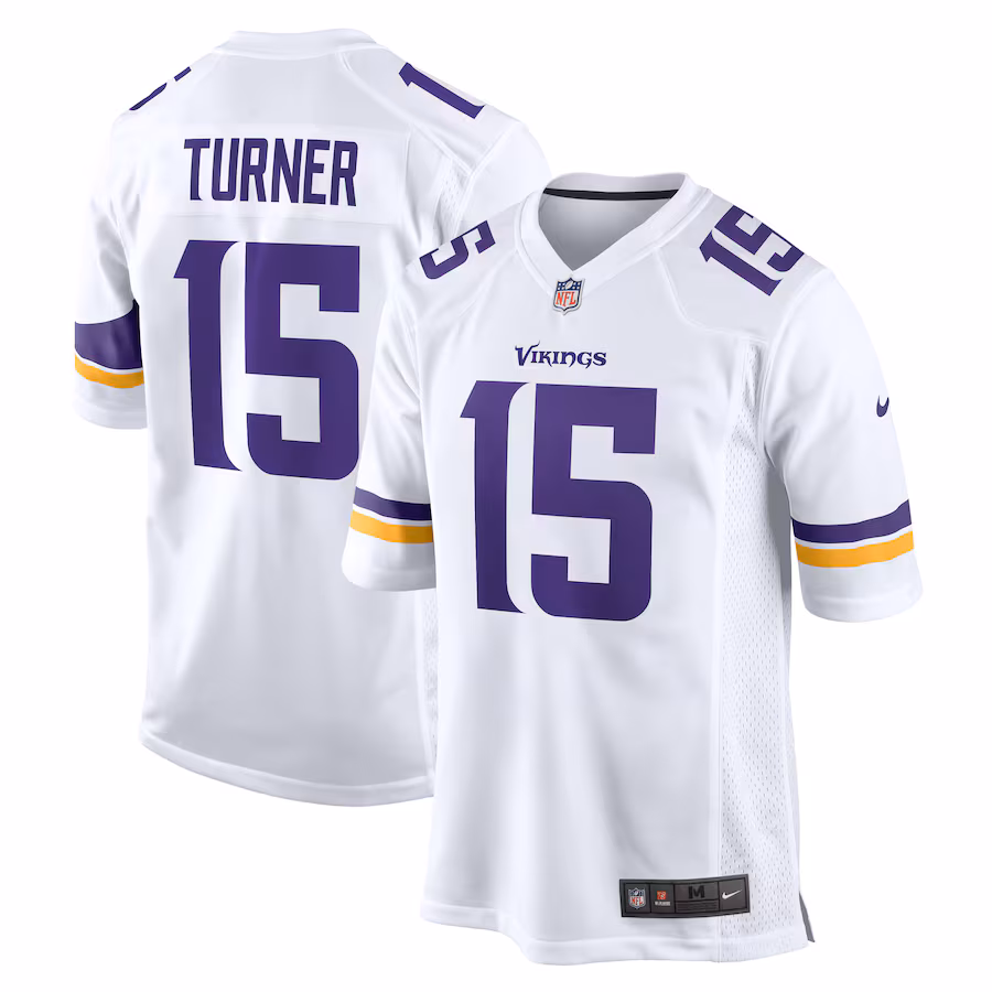 Men's Minnesota Vikings Dallas Turner Nike White Game Jersey