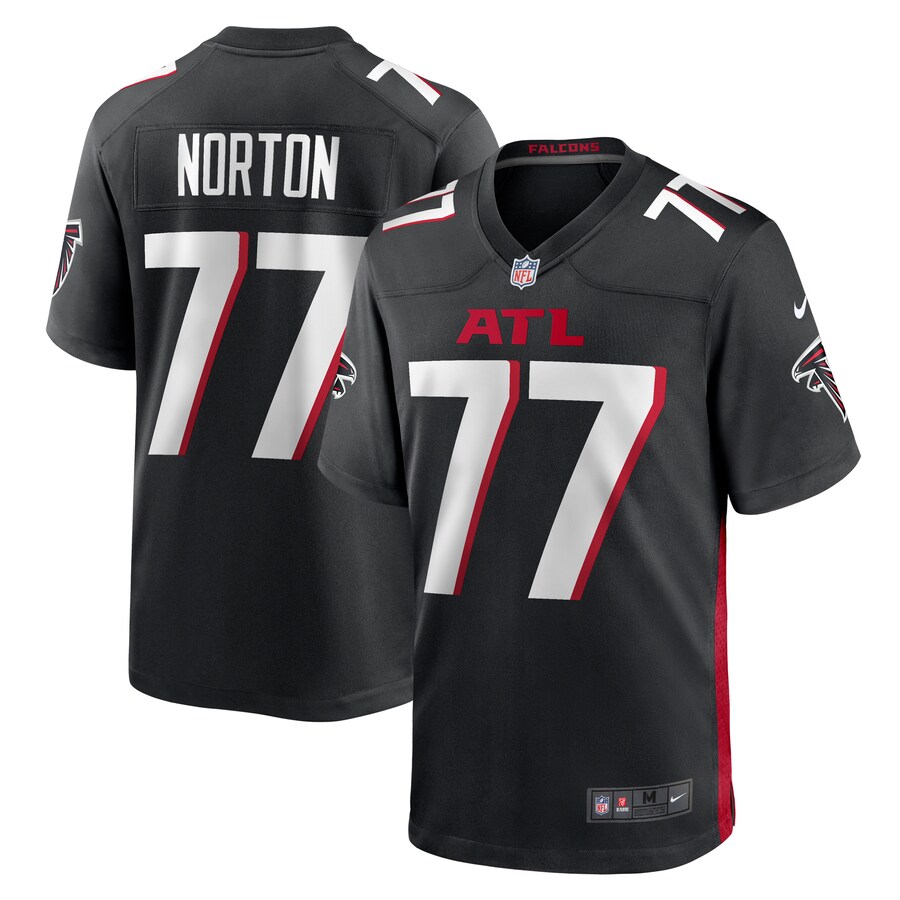 Men's Atlanta Falcons Storm Norton Nike Black Game Jersey
