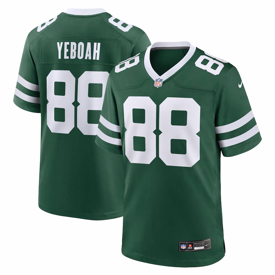 Men's New York Jets Kenny Yeboah Nike Legacy Green Team Game Jersey