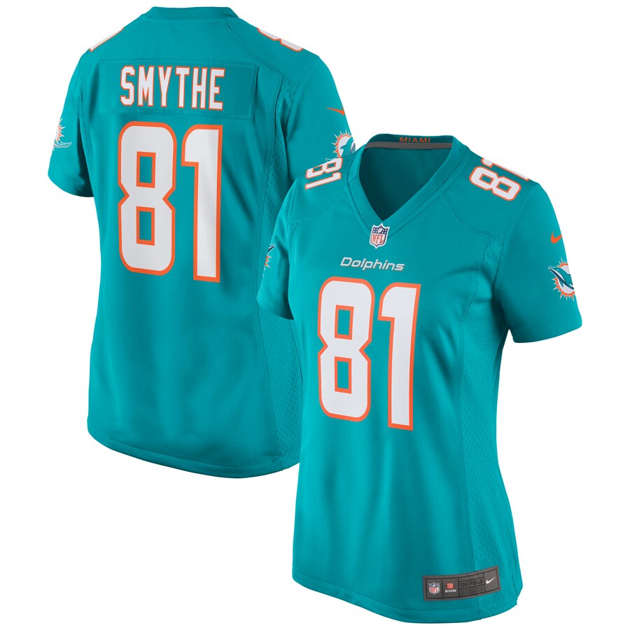 Women's Miami Dolphins Durham Smythe Nike Aqua Game Jersey