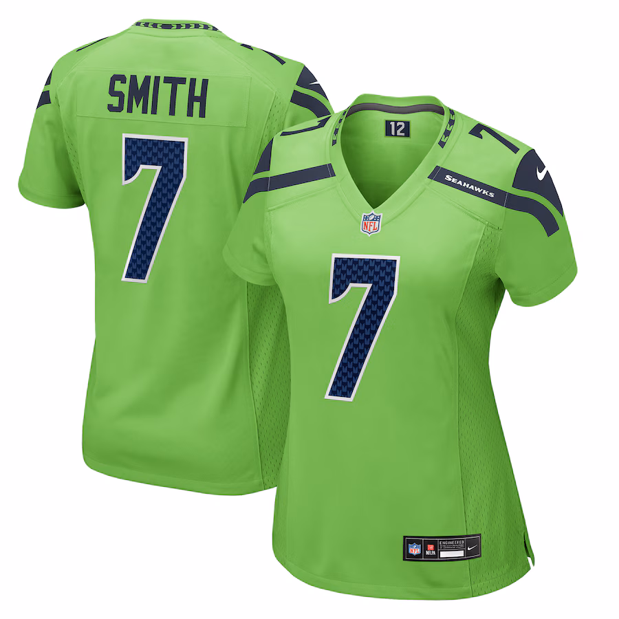 Women's Seattle Seahawks Geno Smith Nike Neon Green Game Jersey