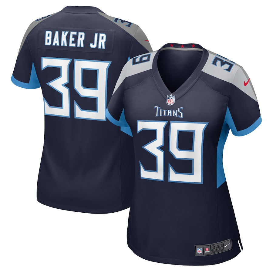Women's Tennessee Titans Darrell Baker Jr Nike Navy Game Jersey
