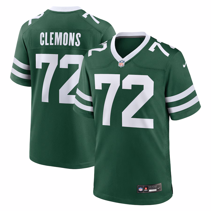 Men's New York Jets Micheal Clemons Nike Legacy Green Team Game Jersey