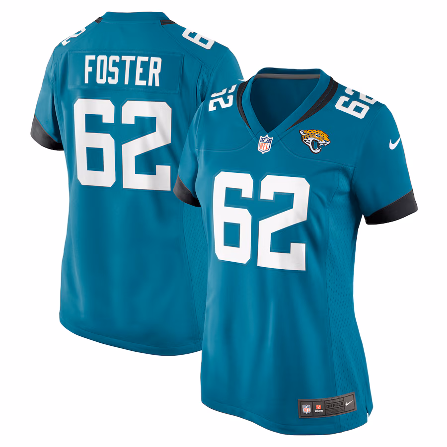Women's Jacksonville Jaguars Javon Foster Nike Teal Game Jersey