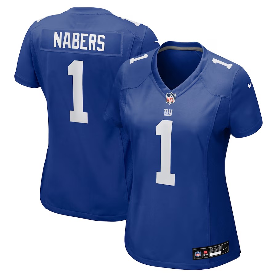 Women's New York Giants Malik Nabers Nike Royal Game Jersey