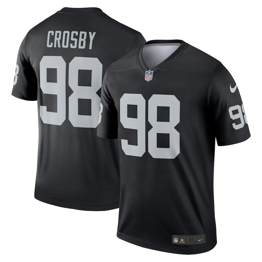 Men's Las Vegas Raiders Maxx Crosby Nike Black Team Legend Jersey