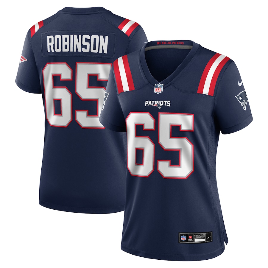 Women's New England Patriots Tyrese Robinson Nike Navy Game Jersey