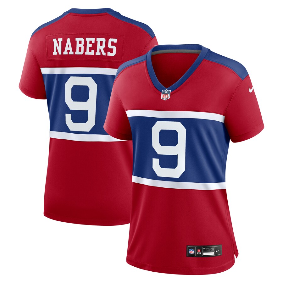 Women's New York Giants Malik Nabers Nike Century Red Alternate Player Game Jersey