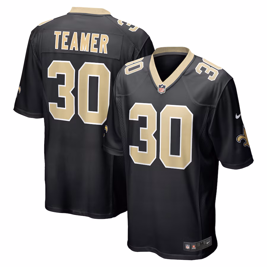 Men's New Orleans Saints Roderic Teamer Nike Black Game Jersey