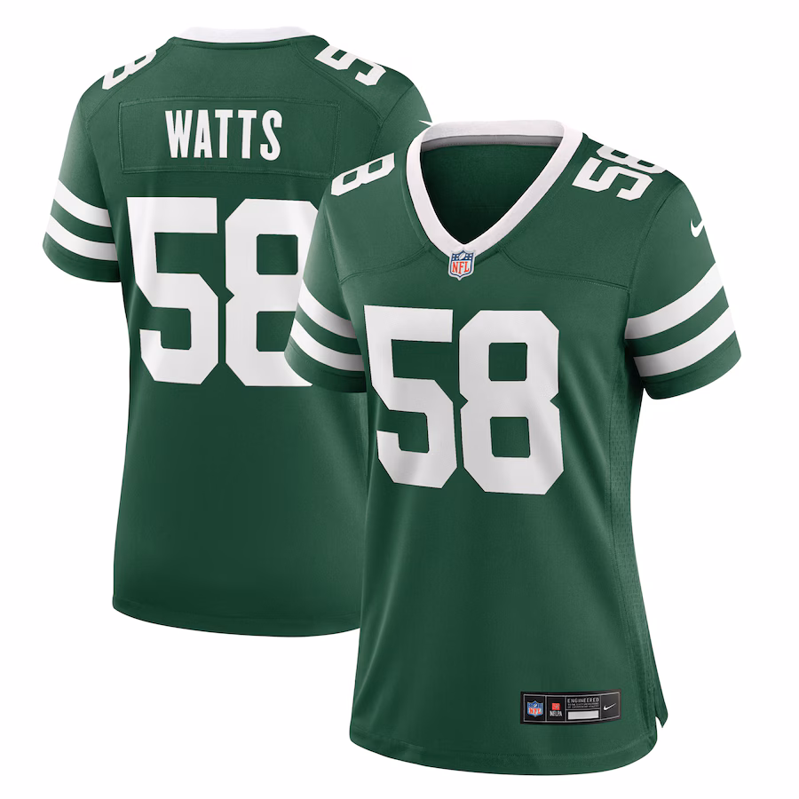 Women's New York Jets Eric Watts Nike Legacy Green Team Game Jersey