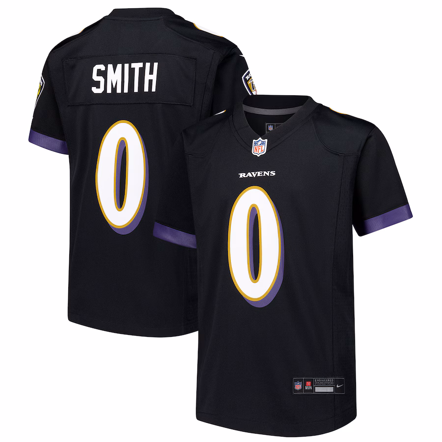 Youth Baltimore Ravens Roquan Smith Nike Black Alternate Player Game Jersey