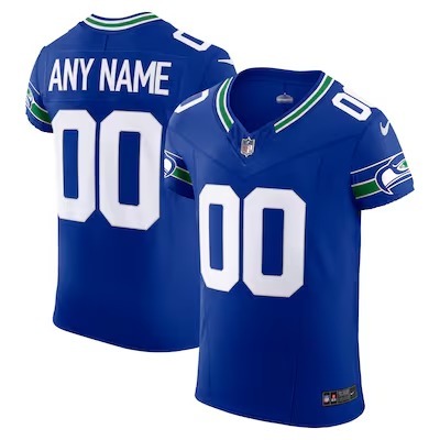 Men's Seattle Seahawks Nike Men's Royal Alternate Vapor F.U.S.E. Elite Custom Jersey