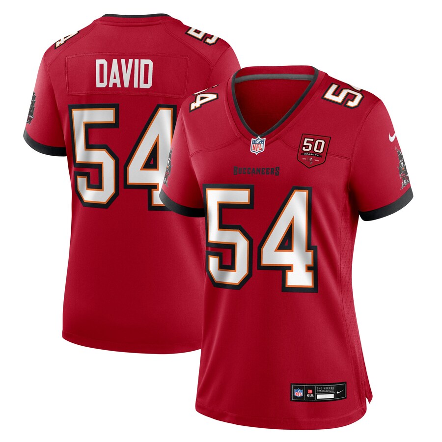 Women's Tampa Bay Buccaneers Lavonte David Nike Red 50th Anniversary Game Jersey