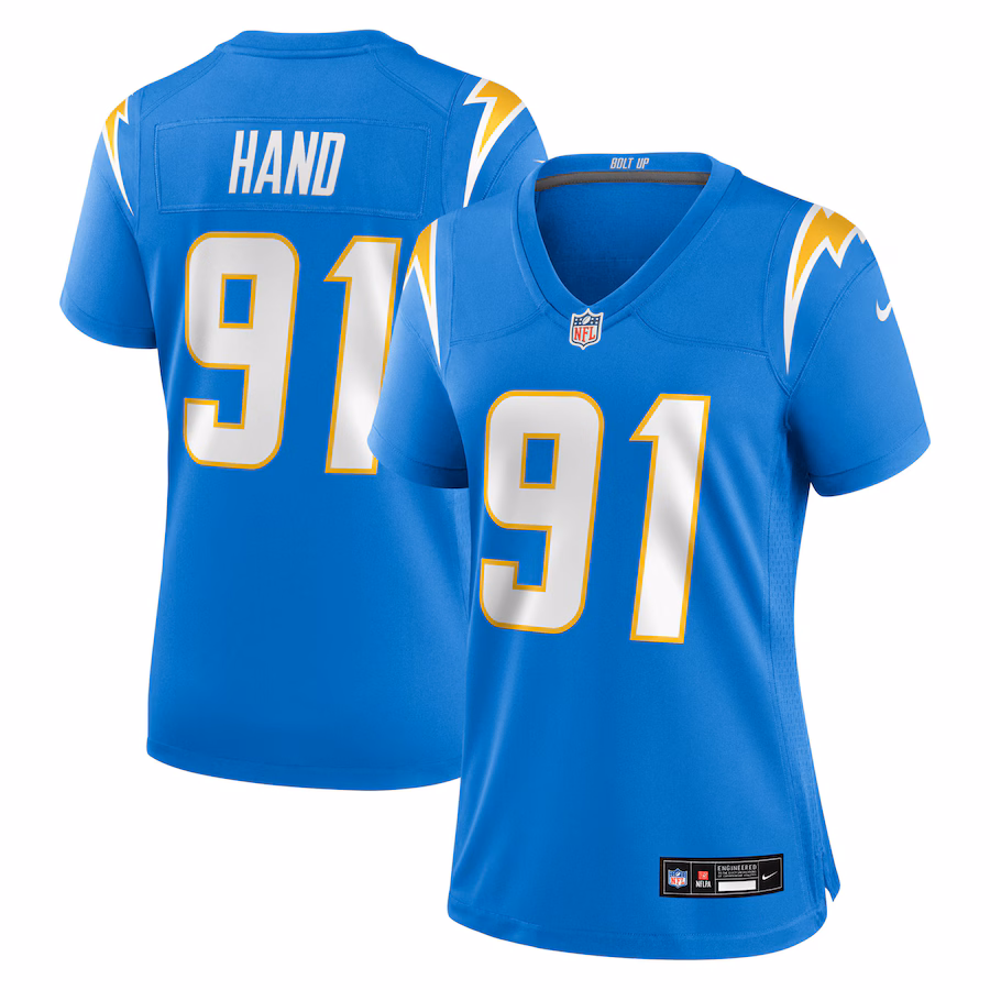 Women's Los Angeles Chargers Da'Shawn Hand Nike Powder Blue Team Game Jersey