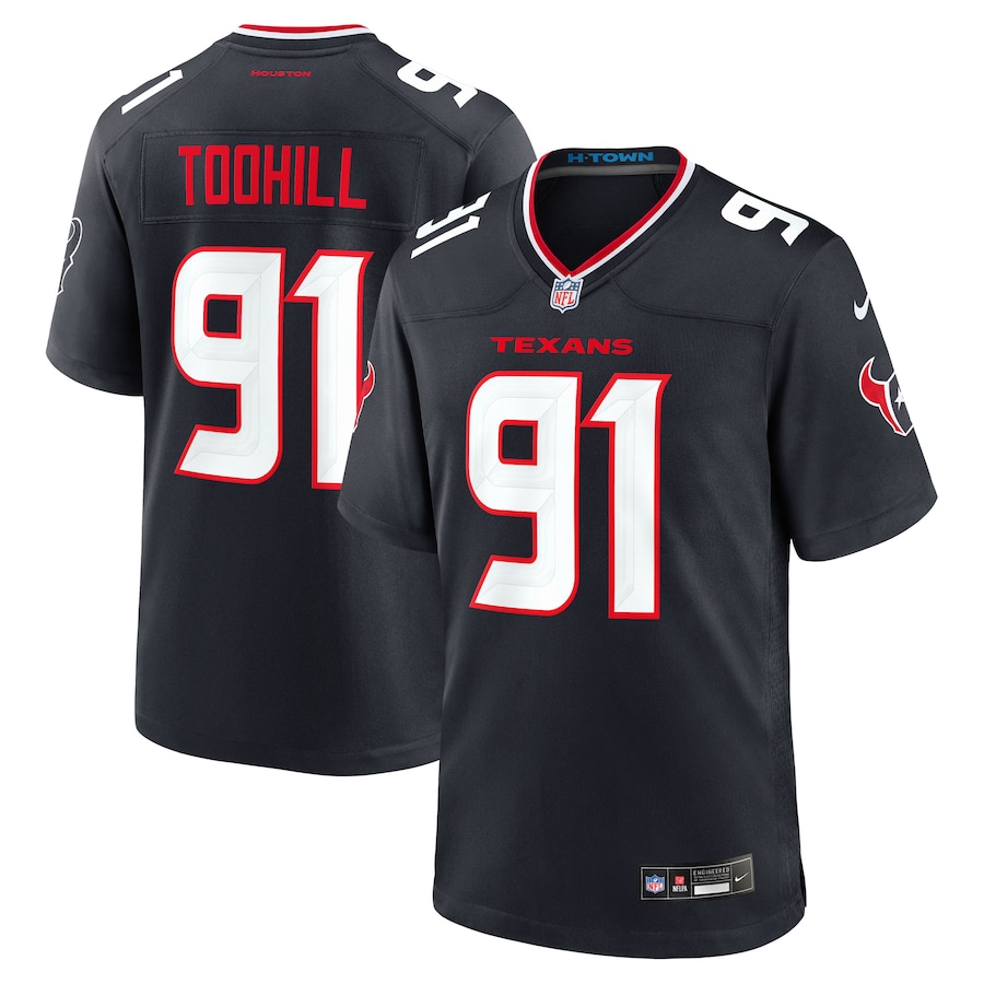 Men's Houston Texans Casey Toohill Nike Navy Team Game Jersey