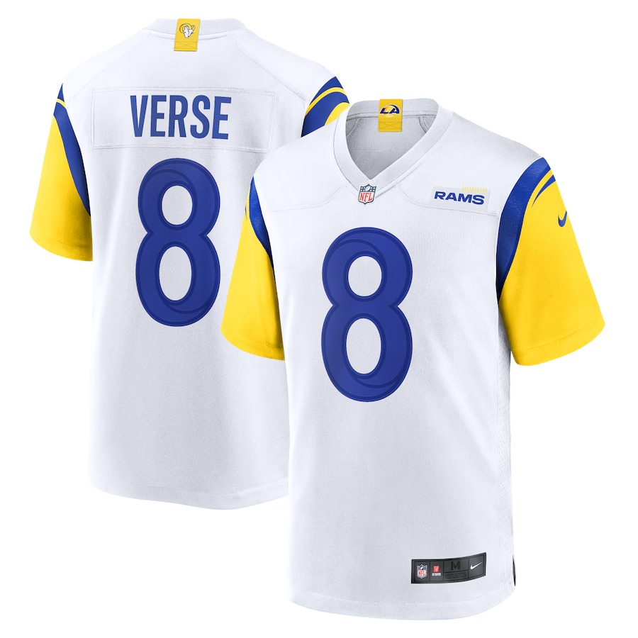Men's Los Angeles Rams Jared Verse Nike White Game Jersey