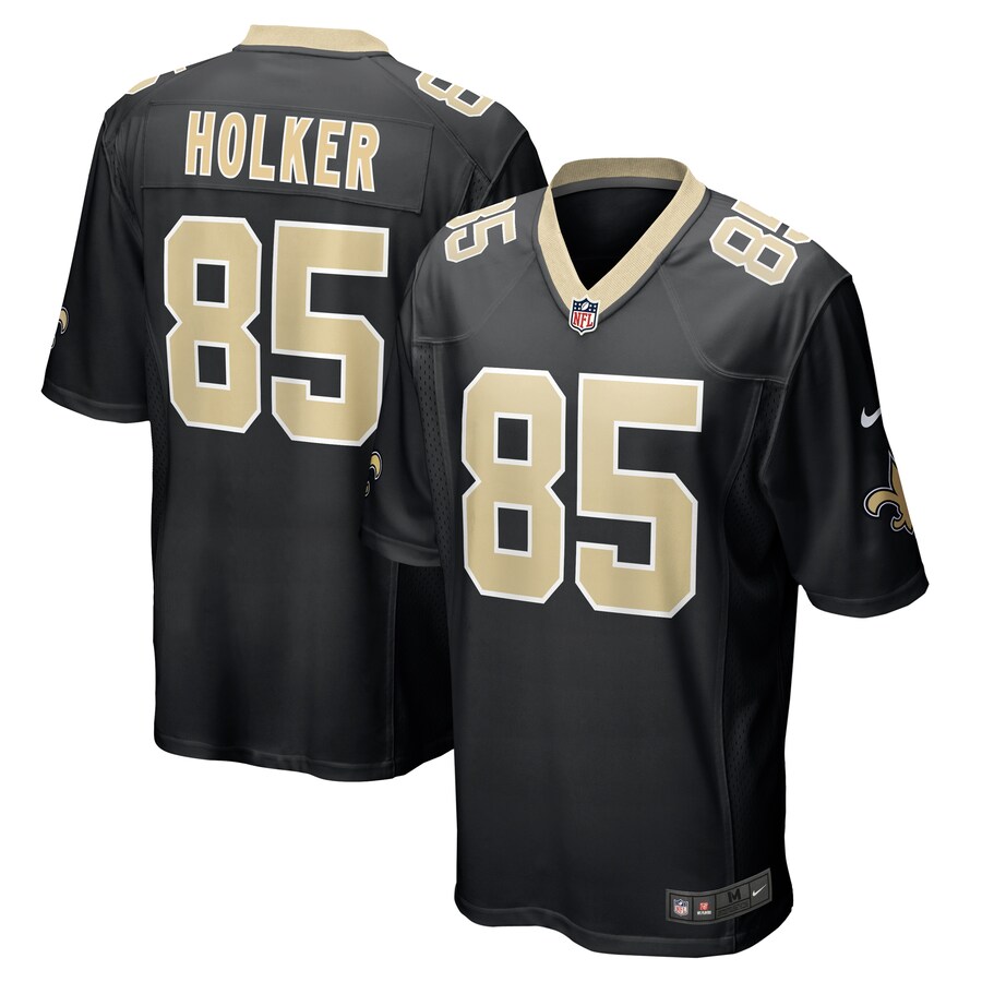 Men's New Orleans Saints Dallin Holker Nike Black Game Jersey