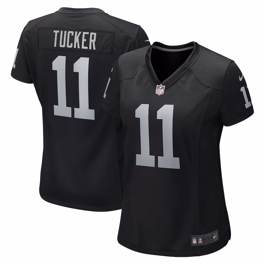 Women's Las Vegas Raiders Tre Tucker Nike Black Team Game Jersey