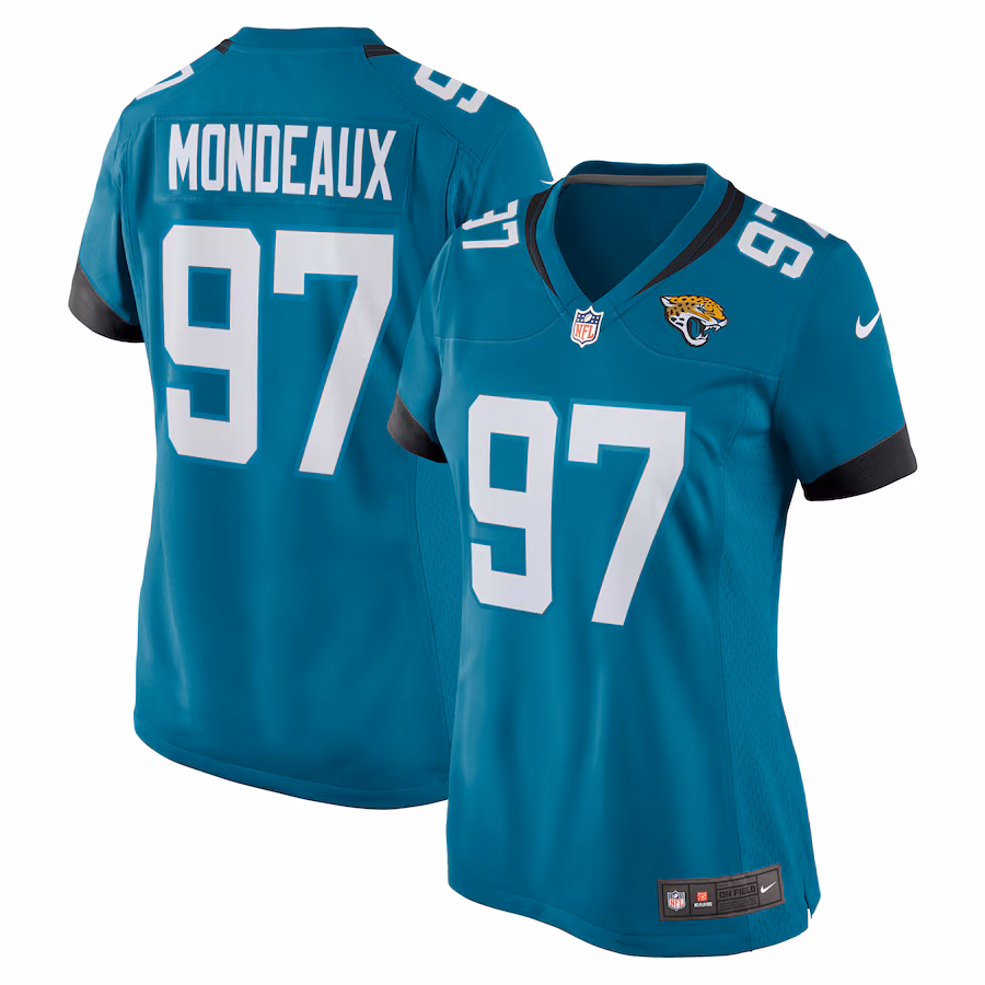 Women's Jacksonville Jaguars Henry Mondeaux Nike Teal Game Jersey
