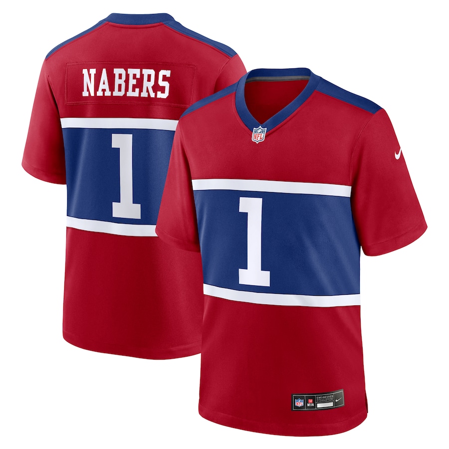 Youth New York Giants Malik Nabers Nike Red Alternate Game Jersey