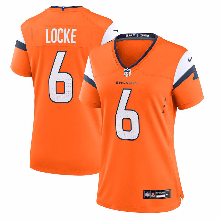 Women's Denver Broncos P.J. Locke Nike Orange Team Game Jersey