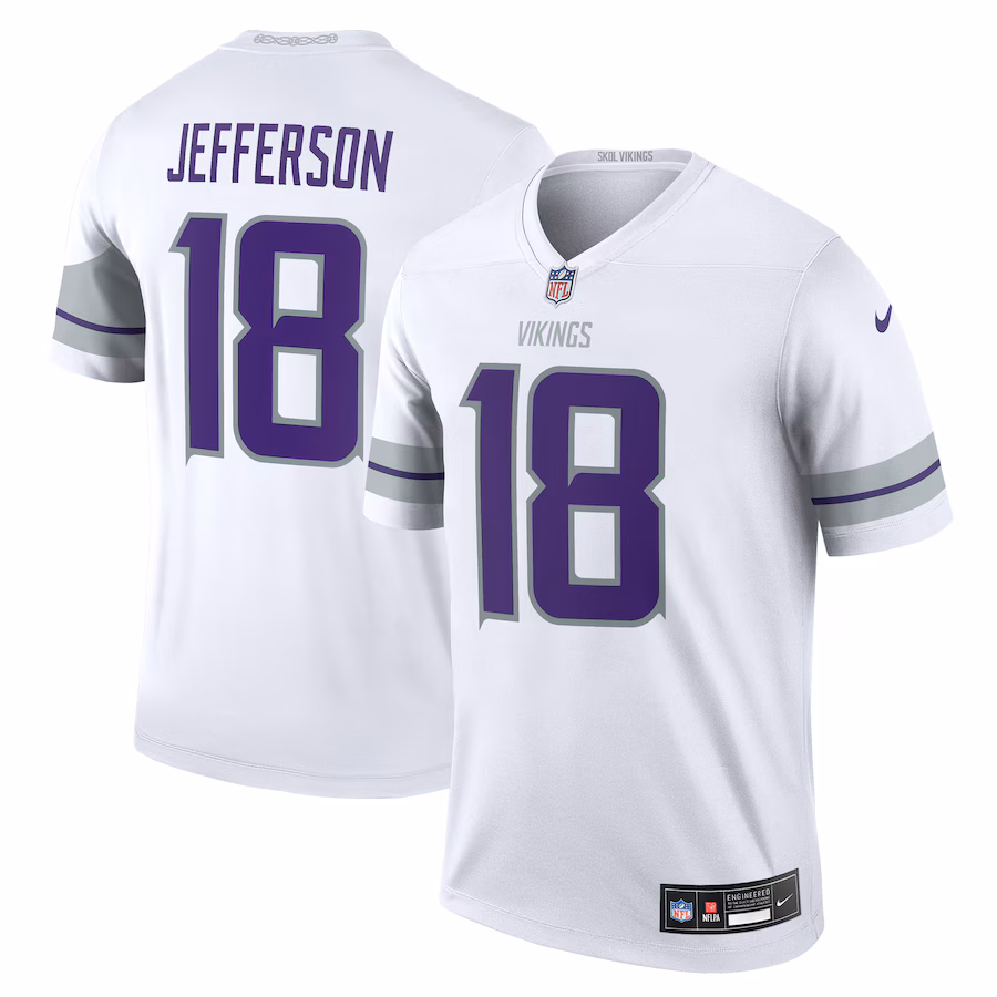 Men's Minnesota Vikings Justin Jefferson Nike White Alternate Legend Player Jersey