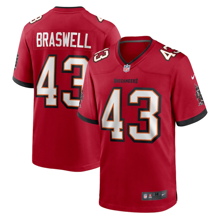 Men's Tampa Bay Buccaneers Chris Braswell Nike Red Game Jersey