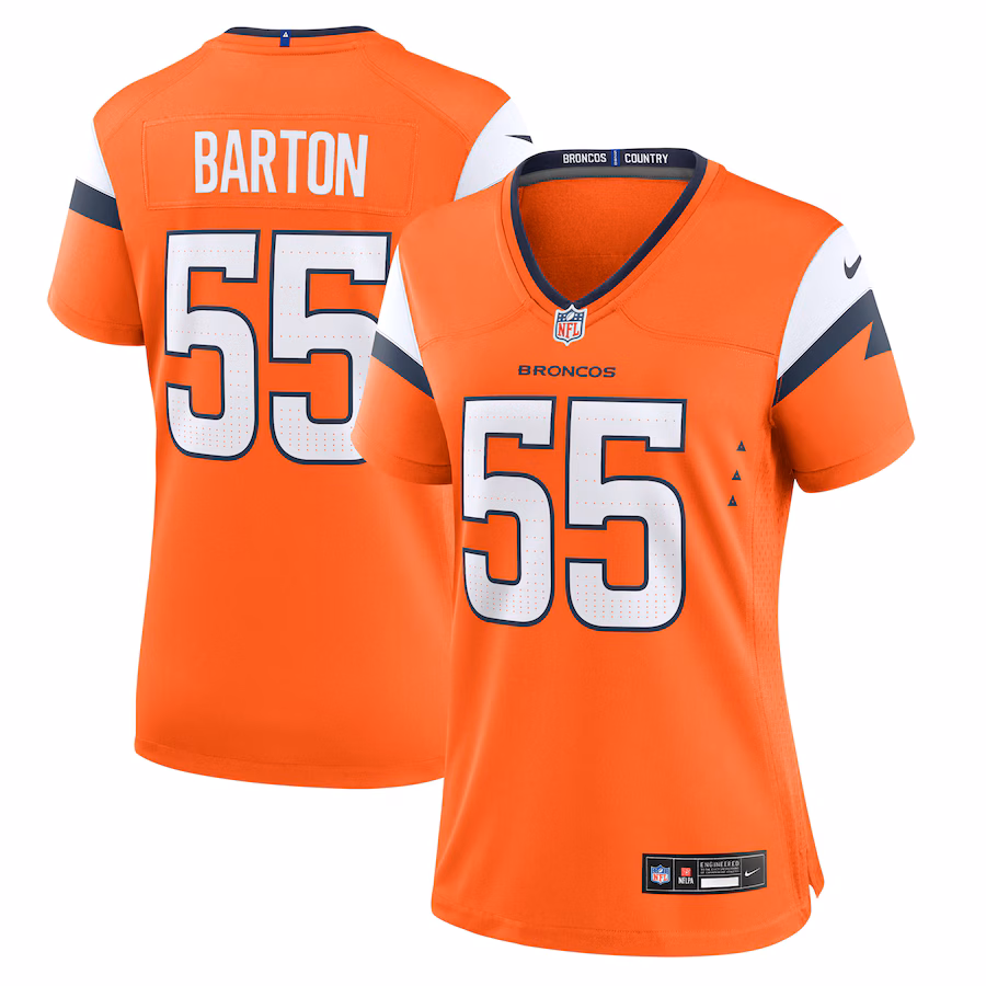 Women's Denver Broncos Cody Barton Nike Orange Game Jersey
