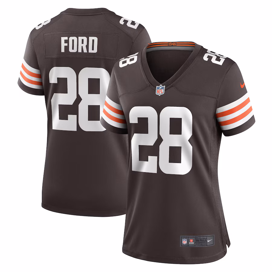 Women's Cleveland Browns Mike Ford Nike Brown Team Game Jersey