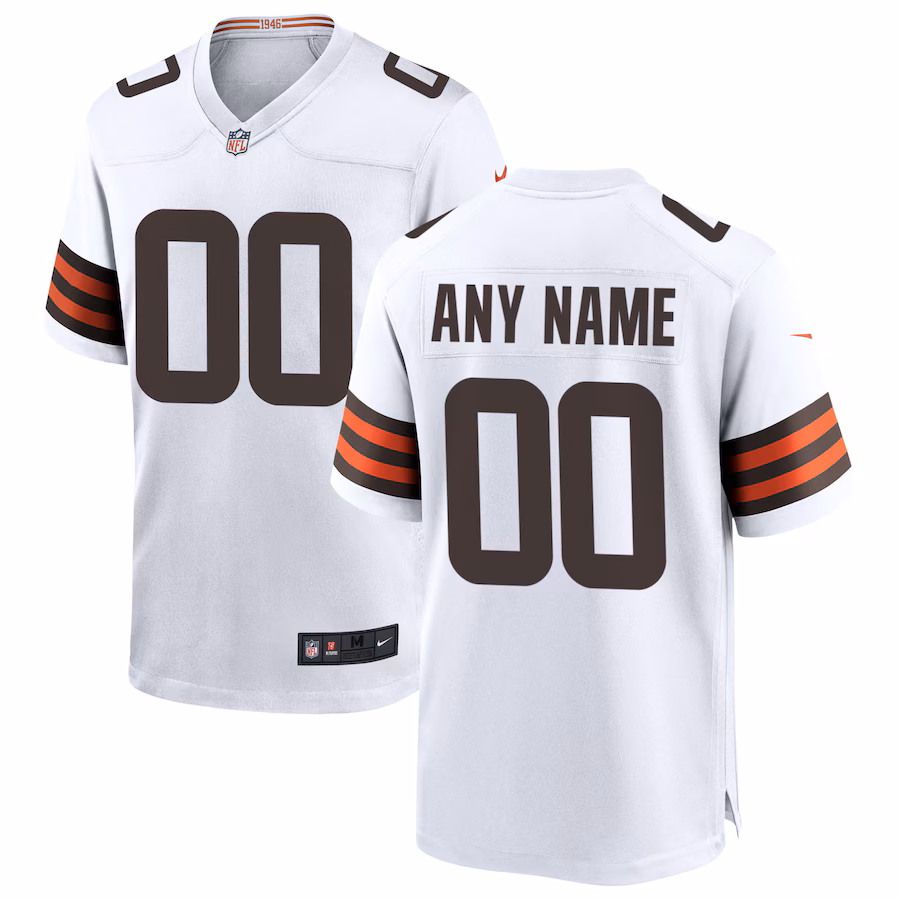 Men's Cleveland Browns Nike White Custom Game Jersey