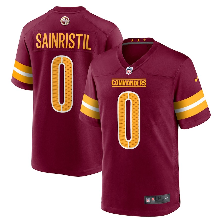 Men's Washington Commanders Mike Sainristil Nike Burgundy Game Jersey