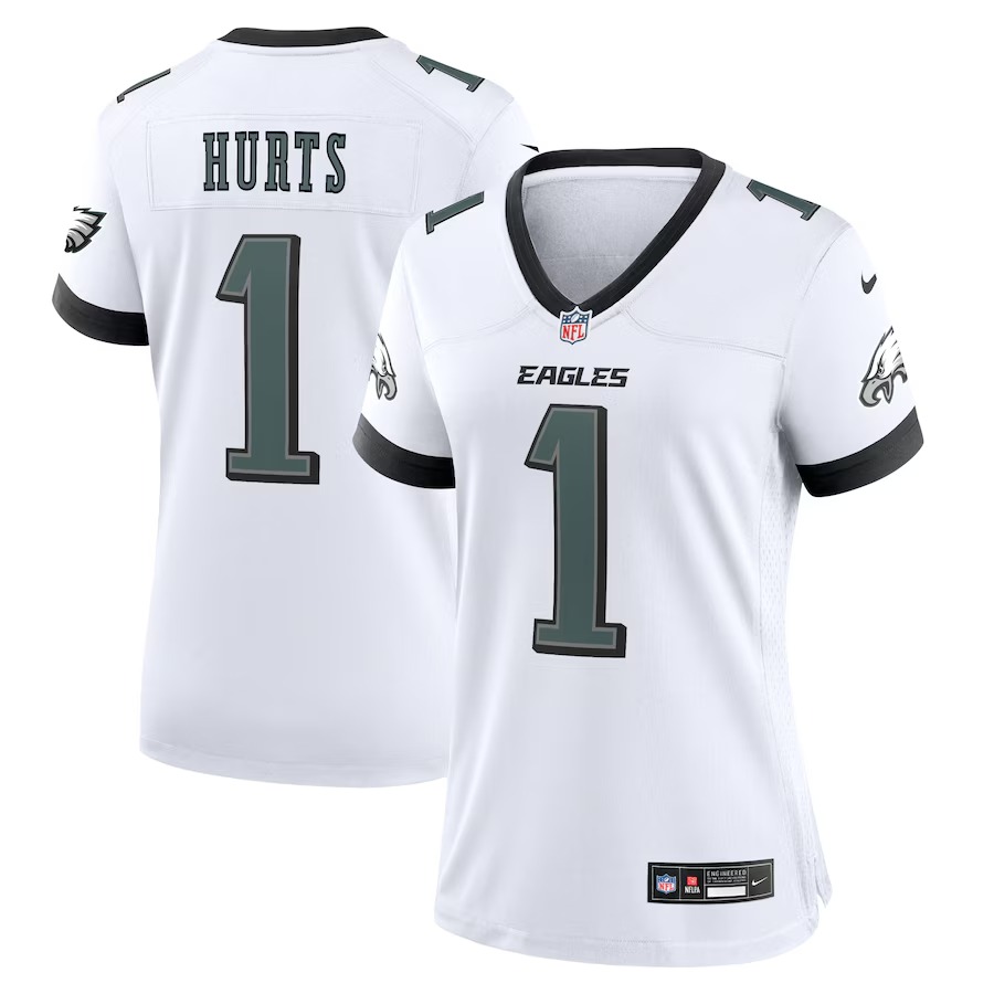 Women's Philadelphia Eagles Jalen Hurts Nike White Game Jersey