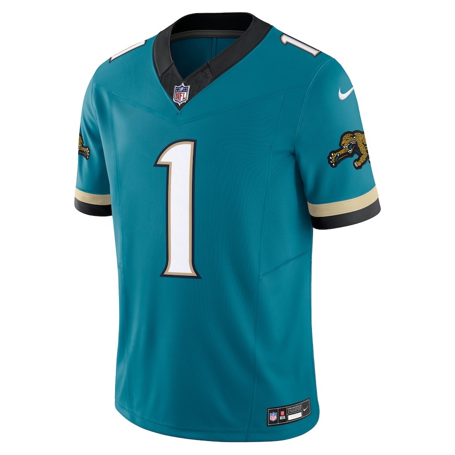 Men's Jacksonville Jaguars Travis Etienne Nike Teal Prowler Throwback Vapor F.U.S.E. Limited Jersey