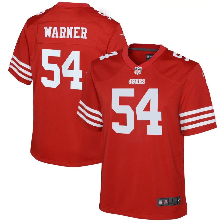 Youth San Francisco 49ers Fred Warner Nike Scarlet Game Jersey