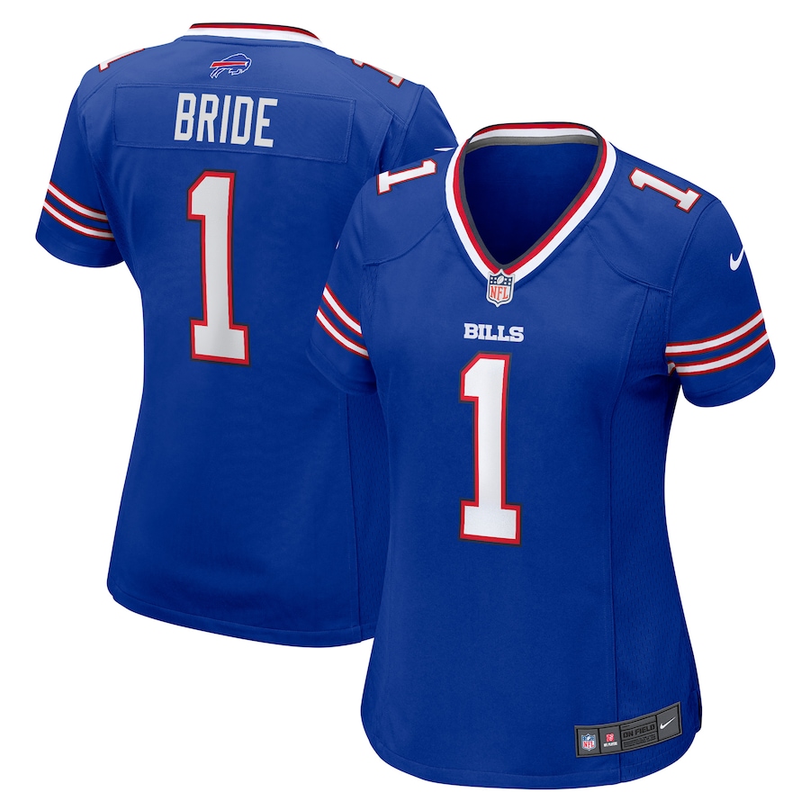 Women's Buffalo Bills Number 1 Bride Nike Royal Game Jersey