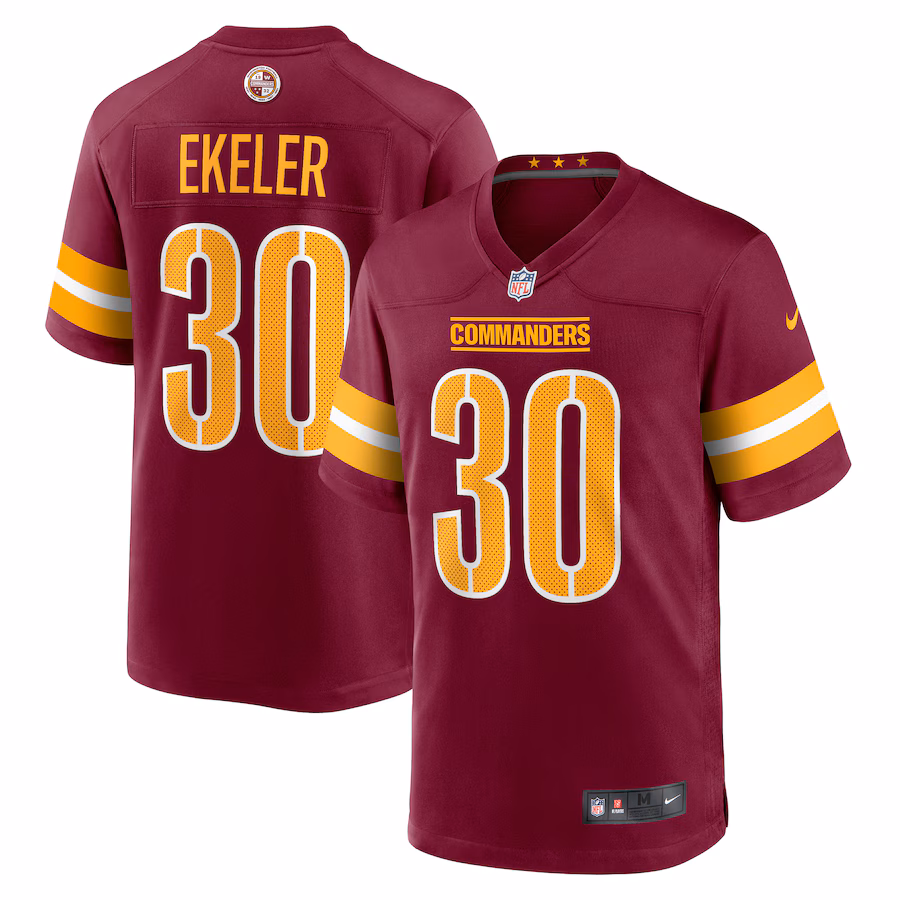 Men's Washington Commanders Austin Ekeler Nike Burgundy Game Jersey