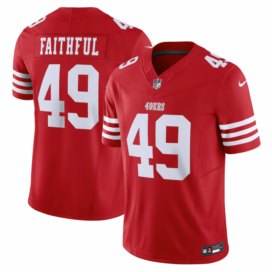 Men's San Francisco 49ers The Faithful Nike Scarlet Vapor F.U.S.E. Limited Jersey