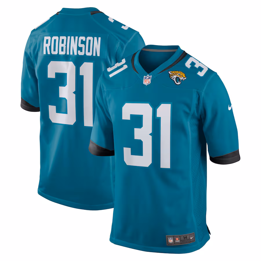 Men's Jacksonville Jaguars Keilan Robinson Nike Teal Team Game Jersey