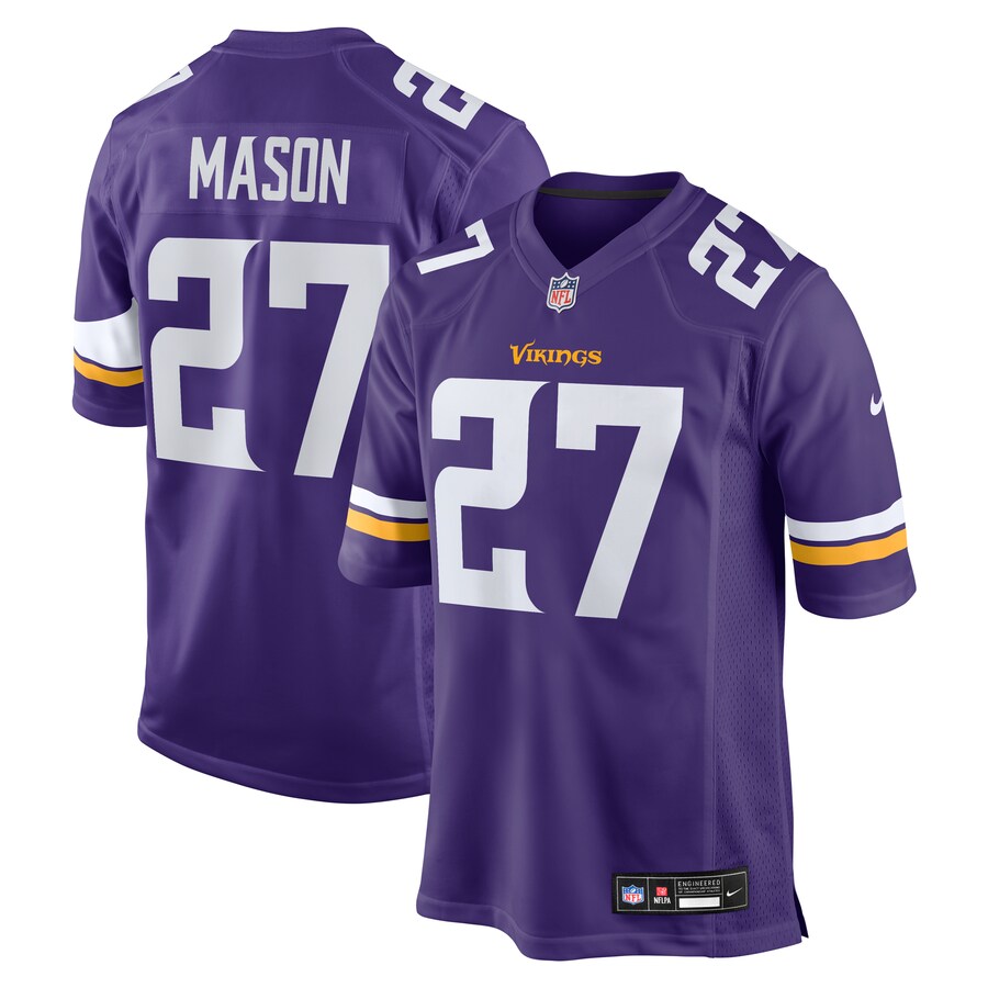 Men's Minnesota Vikings Jordan Mason Nike Purple Team Game Jersey