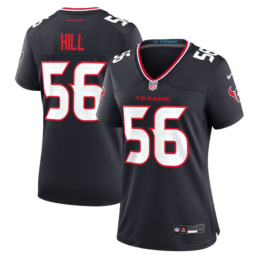 Women's Houston Texans Jamal Hill Nike Navy Team Game Jersey